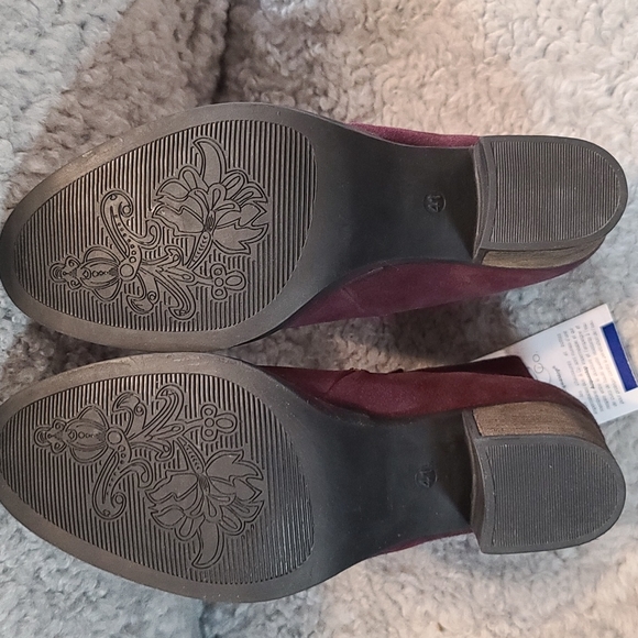 Women's Bos And Co Purple Belfield Waterproof Heeled Ankle Boots (Eu 41) - Picture 3 of 8